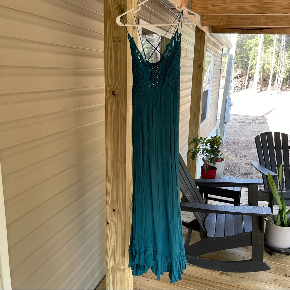 Free People turquoise dress size M as new